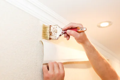 Pose de papier peint aux Hauts de Forterre — revêtements muraux et toiles de verre